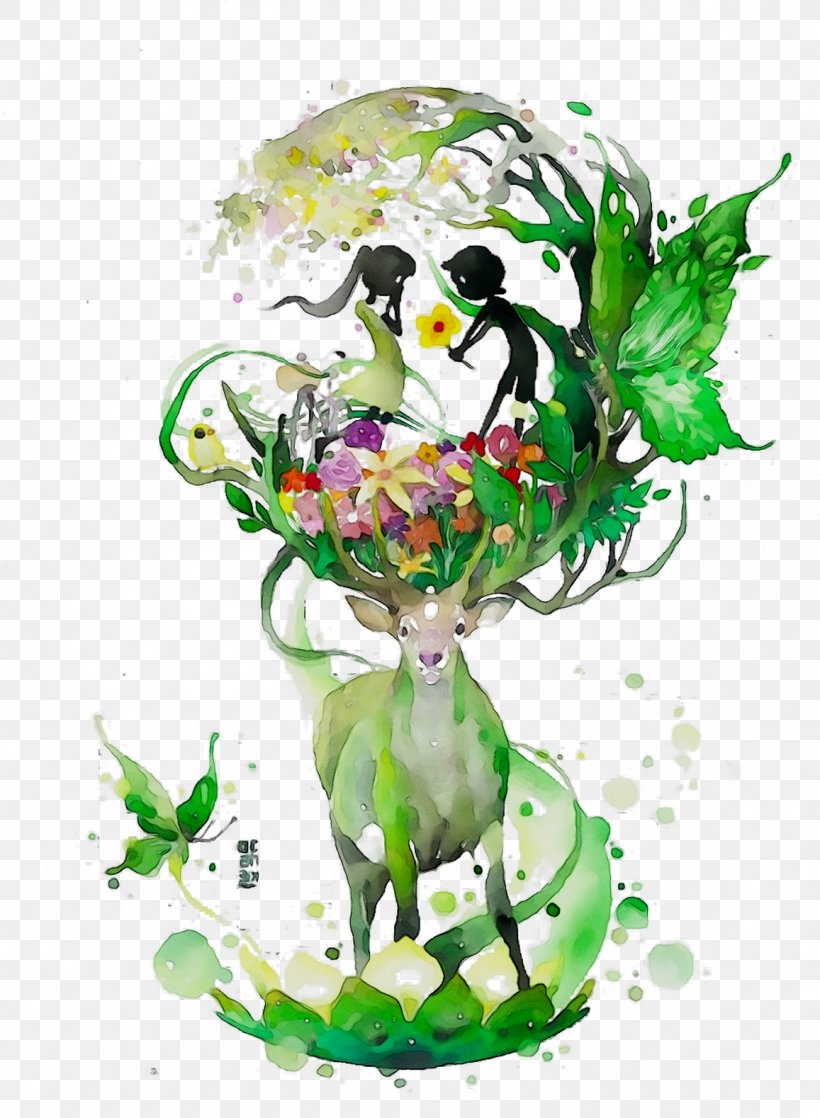 Floral Design Illustration Leaf Tree, PNG, 1157x1578px, Floral Design, Animal, Art, Fictional Character, Flowering Plant Download Free