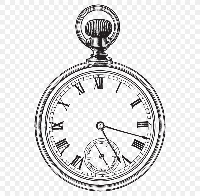 Pocket Watch Clock Clip Art, PNG, 1635x1596px, Pocket Watch, Antique, Black And White, Body Jewelry, Brand Download Free