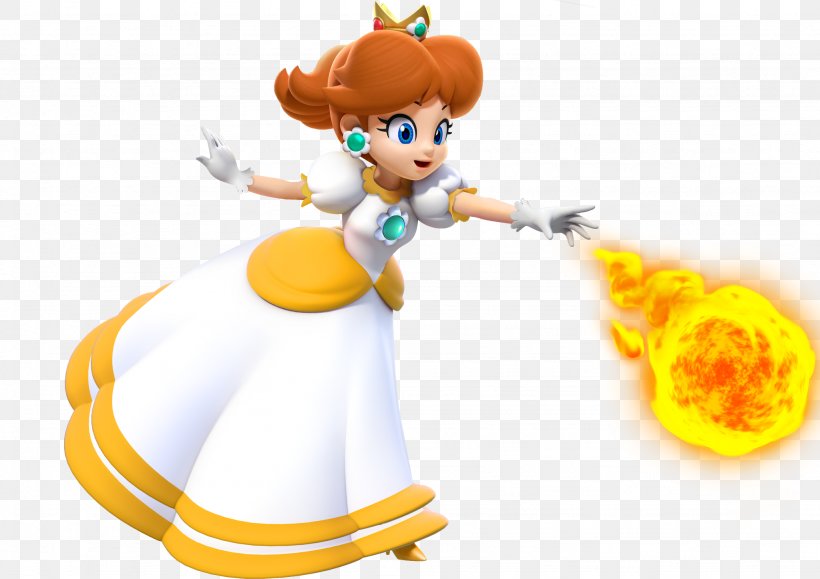 Princess Daisy Super Mario Bros. Luigi Princess Peach, PNG, 2048x1447px, Princess Daisy, Action Figure, Art, Cartoon, Fan Art Download Free