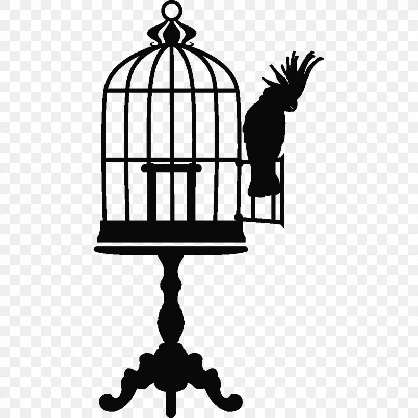 Vector Graphics Clip Art Illustration Birdcage Image, PNG, 1200x1200px, Birdcage, Antique, Black And White, Cage, Drawing Download Free