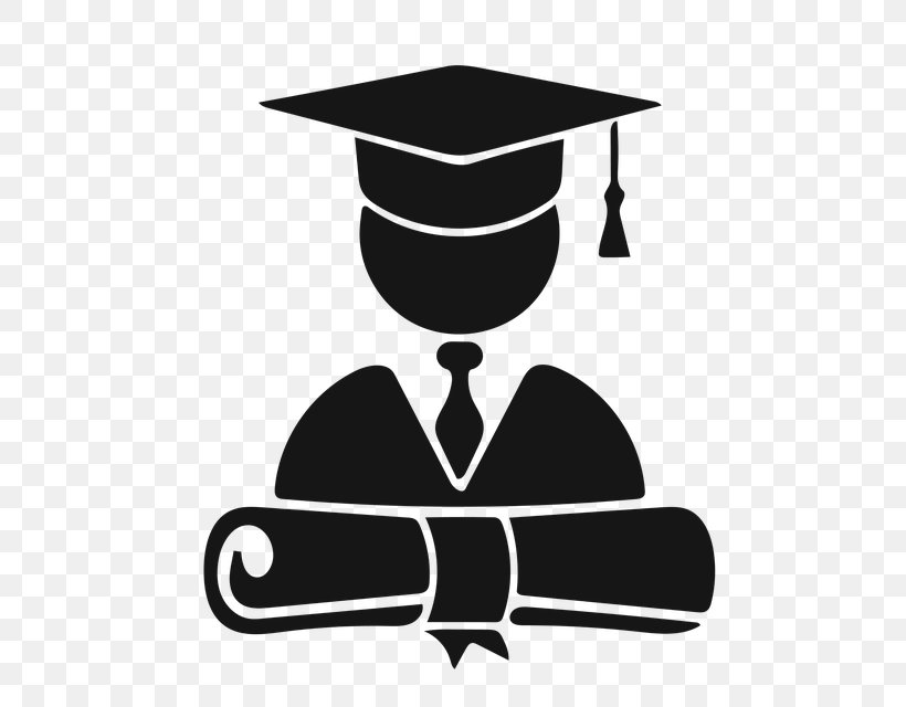 Graduation Ceremony Graduate University Academic Degree Student Master's Degree, PNG, 640x640px, Graduation Ceremony, Academic Degree, Alumnus, Bachelor S Degree, Black And White Download Free
