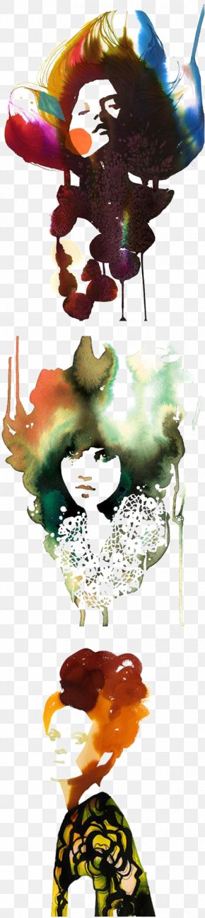 Rock Woman - Watercolor Painting Drawing Fashion Illustration Art Illustration PNG