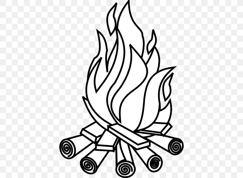 Fire Flame Black And White Clip Art, PNG, 420x599px, Fire, Artwork, Black, Black And White, Bonfire Download Free