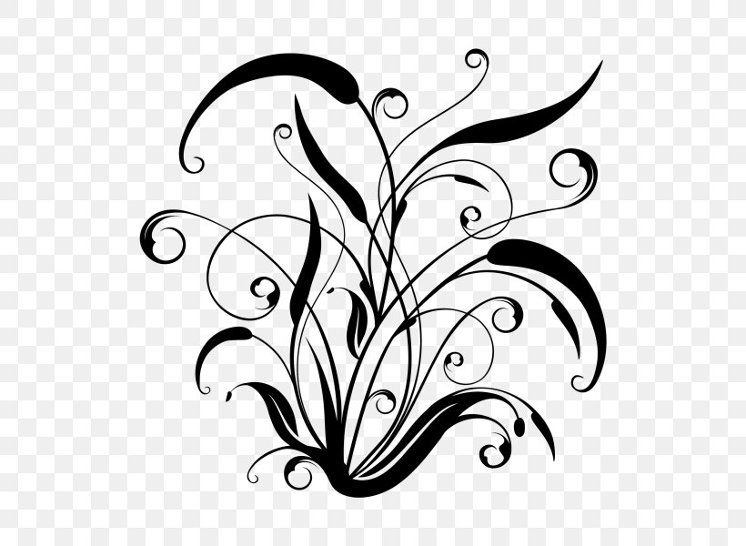 Flower Drawing Floral Design Sticker Clip Art, PNG, 600x600px, Flower, Artwork, Black, Black And White, Branch Download Free
