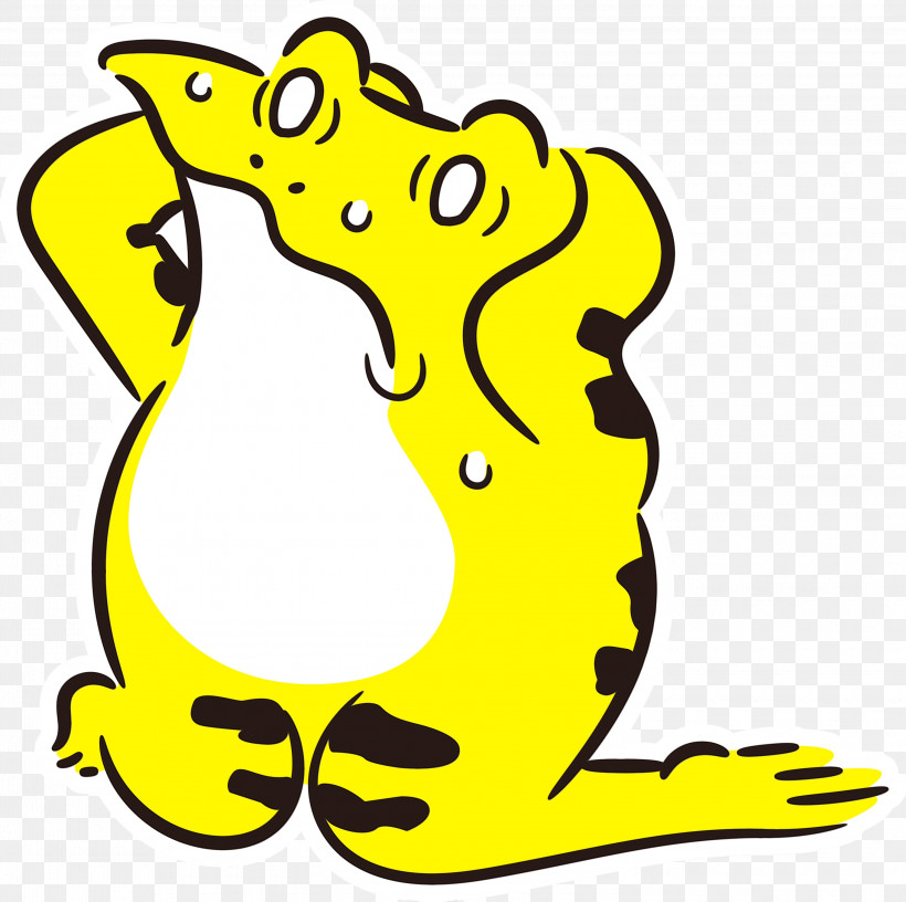 Frogs Toad Cartoon Yellow Animal Figurine, PNG, 3000x2986px, Omg Emoji, Animal Figurine, Beak, Cartoon, Frogs Download Free