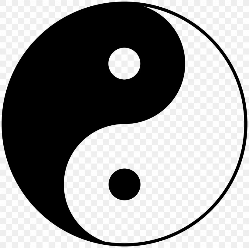 Yin And Yang Taoism Symbol Dialectical Monism Philosophy, PNG, 1600x1600px, Yin And Yang, Area, Belief, Black And White, Concept Download Free