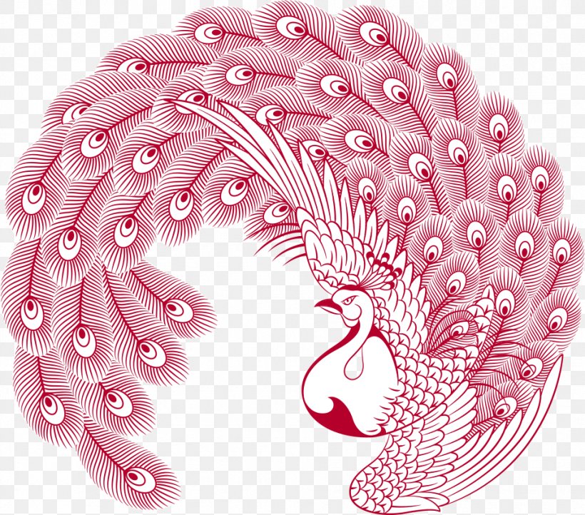 Peacock Chinese Wind Vector, PNG, 955x842px, Bird, Animal, Art, Banco De Imagens, Feather Download Free