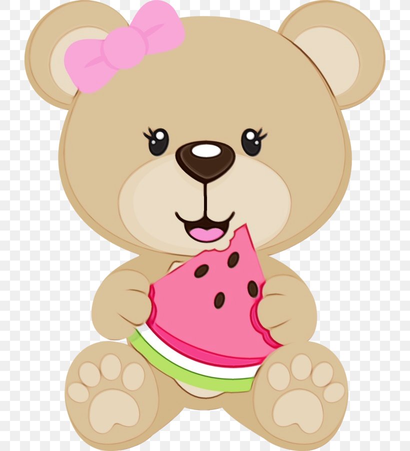 Teddy Bear, PNG, 722x900px, Watercolor, Bear, Cartoon, Nose, Paint Download Free