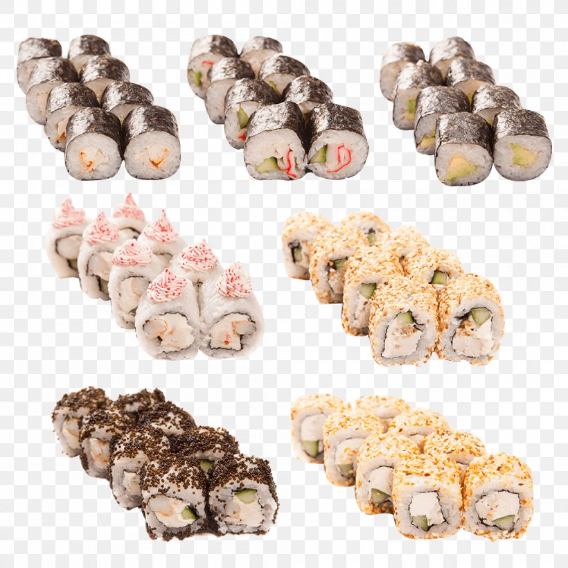 Asian Cuisine Makizushi Sushi Finger Food, PNG, 1000x1000px, Asian Cuisine, Asian Food, Avocado, Chicken As Food, Commodity Download Free