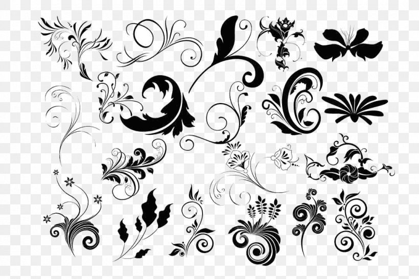 Floral Design, PNG, 1080x720px, Blackandwhite, Floral Design, Leaf, Line Art, Ornament Download Free
