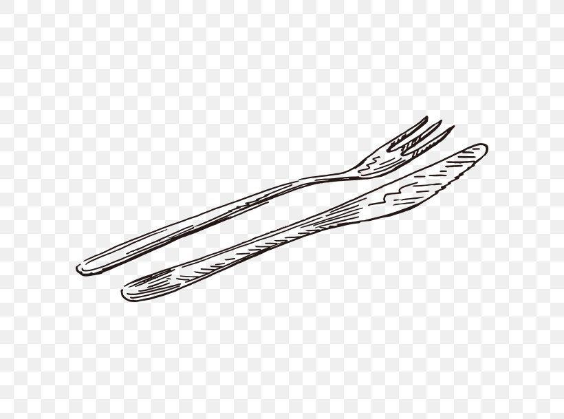 Knife Fork Cutlery, PNG, 600x609px, Knife, Black And White, Cutlery, Drawing, Fork Download Free