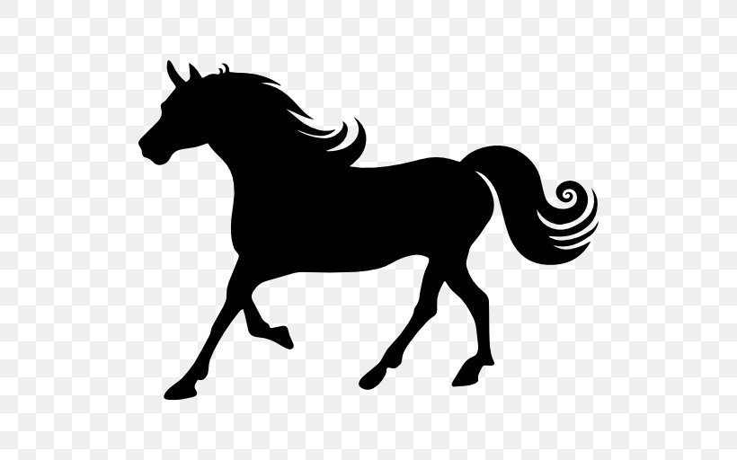 Arabian Horse Wild Horse Silhouette, PNG, 512x512px, Arabian Horse, Animal Figure, Black, Black And White, Bridle Download Free