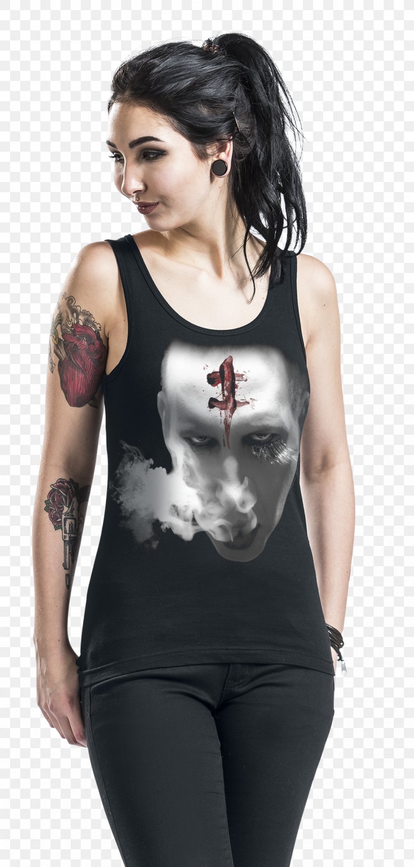 Marilyn Manson T-shirt Price Top, PNG, 1129x2362px, Marilyn Manson, Active Undergarment, Born Villain, Clothing, Customer Download Free