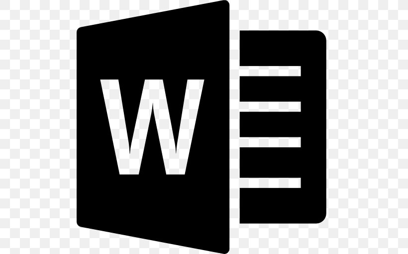 Microsoft Word Microsoft Access Microsoft Excel, PNG, 512x512px, Microsoft Word, Black, Black And White, Brand, Document Download Free