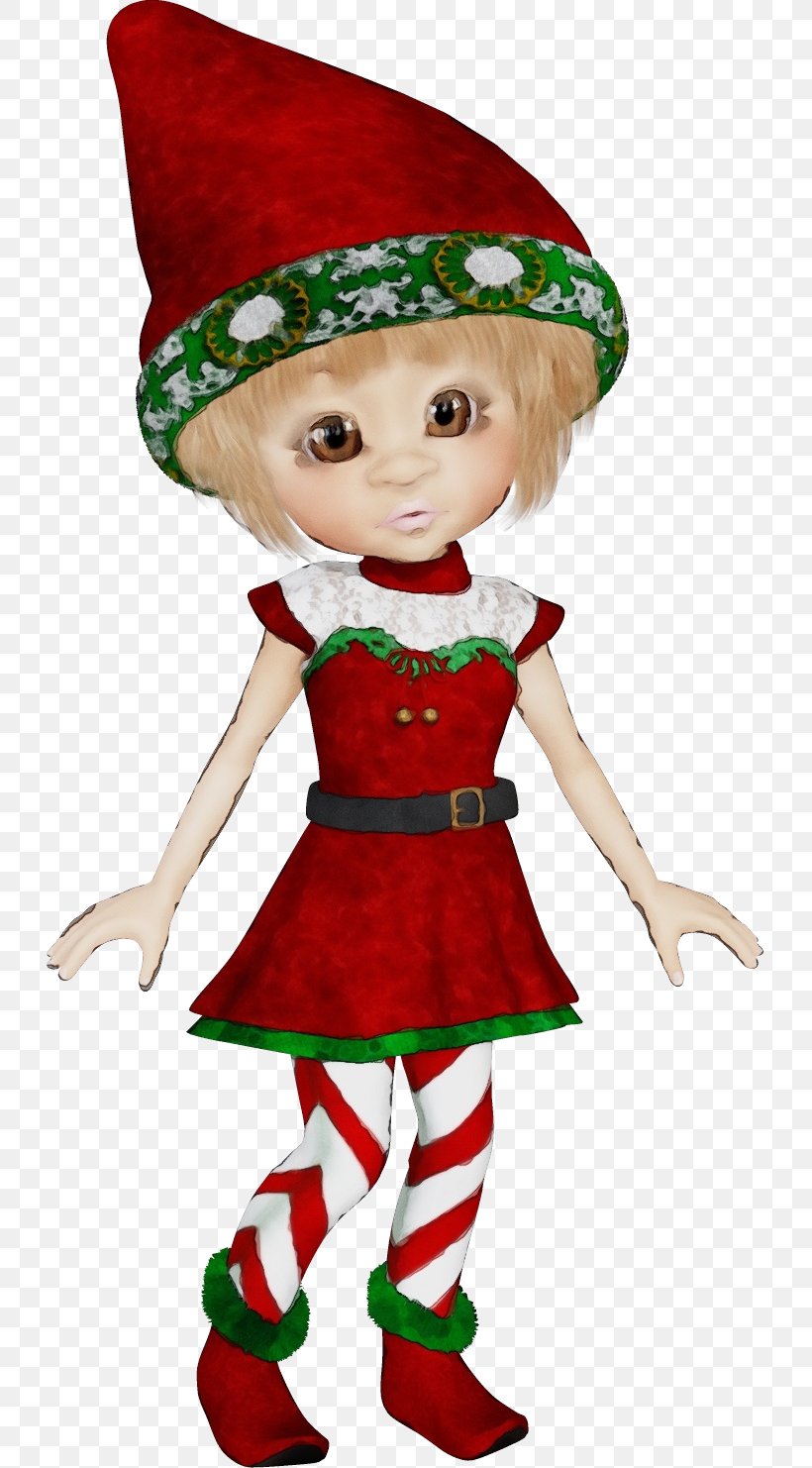 Christmas Elf, PNG, 725x1482px, Watercolor, Christmas, Christmas Elf, Christmas Eve, Costume Download Free