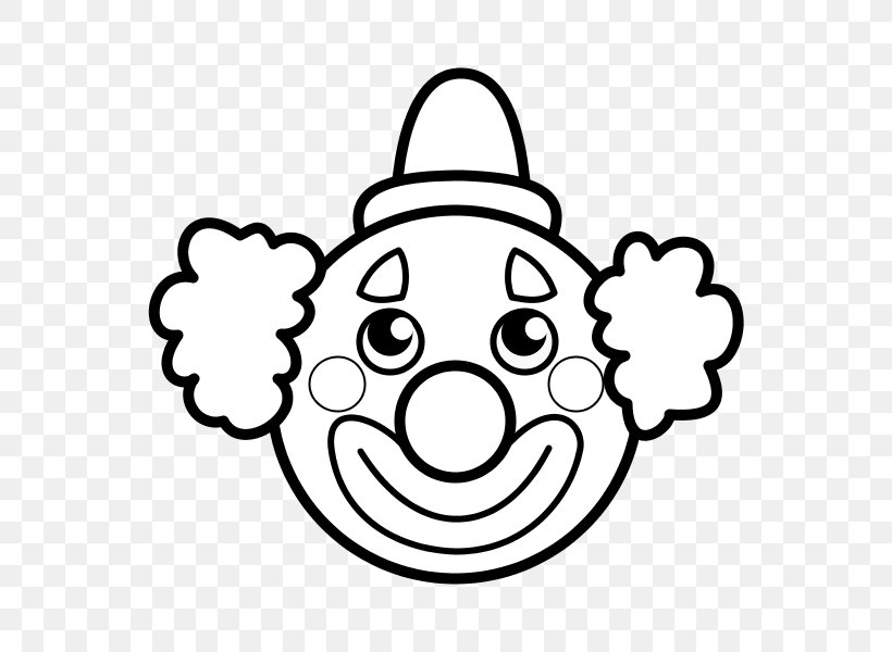 Evil Clown Coloring Book Drawing Joker, PNG, 600x600px, Clown, Area, Art, Black, Black And White Download Free