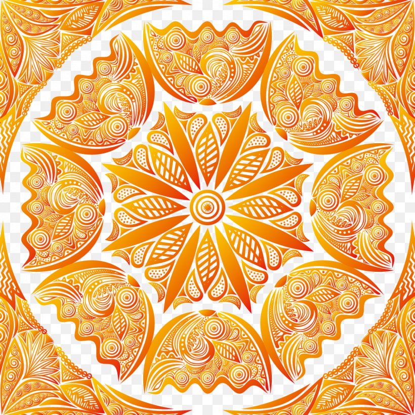 Motif Clip Art, PNG, 1240x1240px, Motif, Art, Flower, Orange, Ornament Download Free