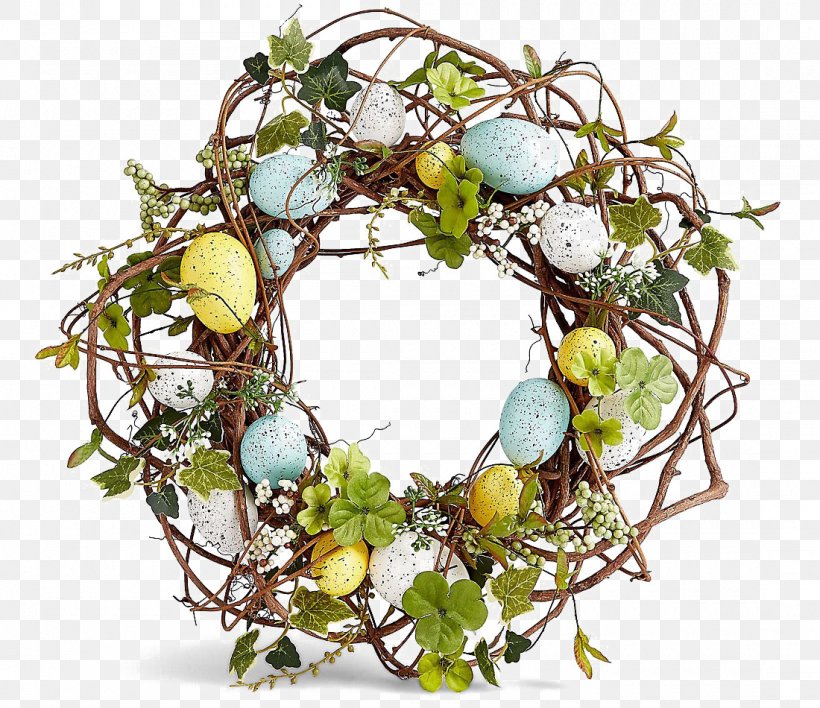 Wreath Easter Clip Art Floral Design, PNG, 1100x950px, Wreath, Bird Nest, Branch, Cap, Christmas Day Download Free
