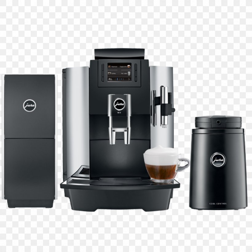 Coffeemaker Espresso Jura WE8 Jura Elektroapparate, PNG, 1000x1000px, Coffee, Cafe, Coffeemaker, Drink, Drip Coffee Maker Download Free