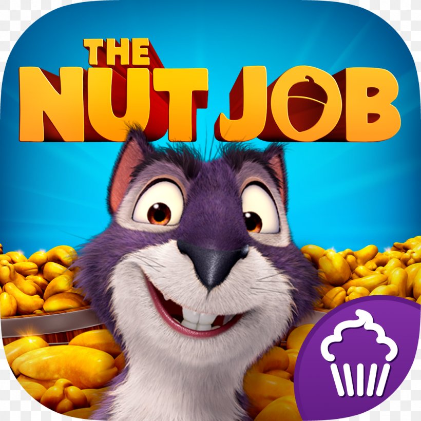 The Nut Job (The Official App) Surly Cupcake Digital Animated Film, PNG, 1024x1024px, 2014, Surly, Animated Film, App Store, Cupcake Digital Download Free