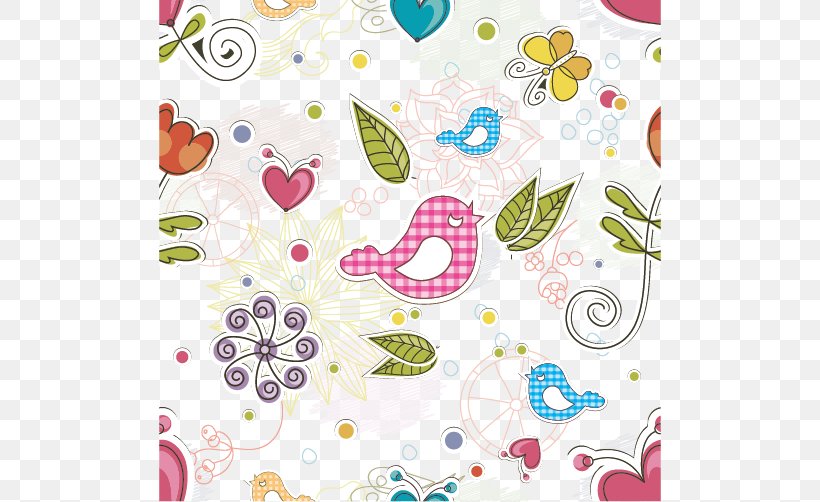 Bird Designer Pattern, PNG, 502x502px, Bird, Area, Color Scheme, Designer, Floral Design Download Free