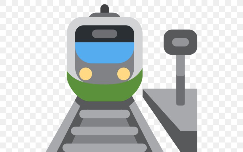Rail Transport Train Station Trolley Emoji, PNG, 512x512px, Rail Transport, Commuter Station, Derailment, Emoji, Fotolia Download Free