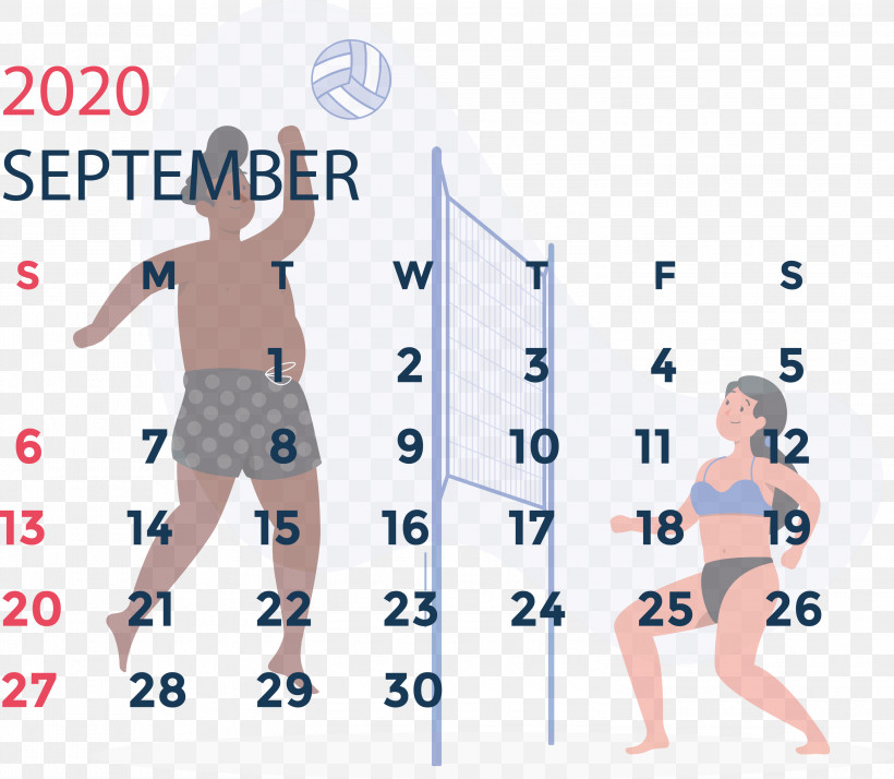 September 2020 Calendar September 2020 Printable Calendar, PNG, 3000x2614px, September 2020 Calendar, Angle, Area, Leg, Line Download Free