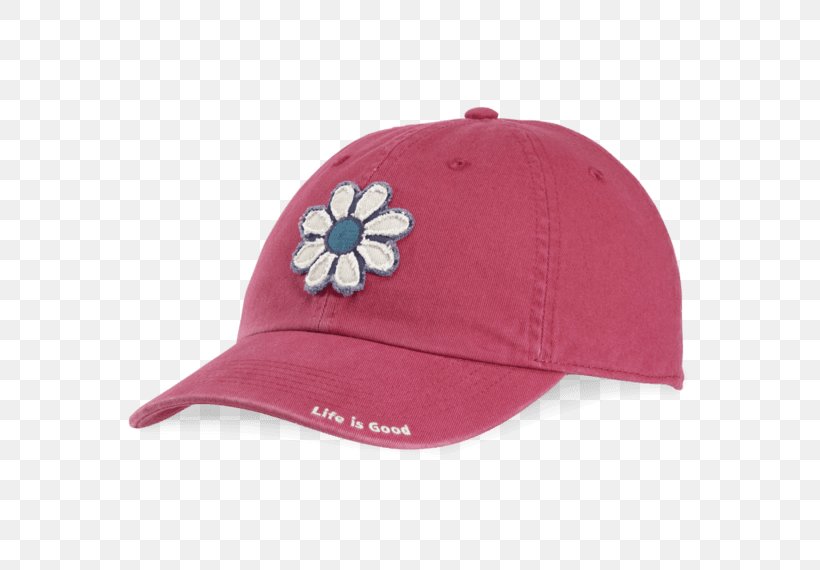 Baseball Cap Life Is Good Company Maroon Daisy Chill, PNG, 570x570px, Baseball Cap, Baseball, Cap, Capital One, Flower Patch Download Free