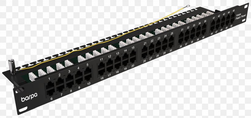 Patch Panels Electrical Connector Computer Port Twisted Pair Category 3 Cable, PNG, 1930x913px, 19inch Rack, Patch Panels, Cable Management, Category 3 Cable, Category 5 Cable Download Free