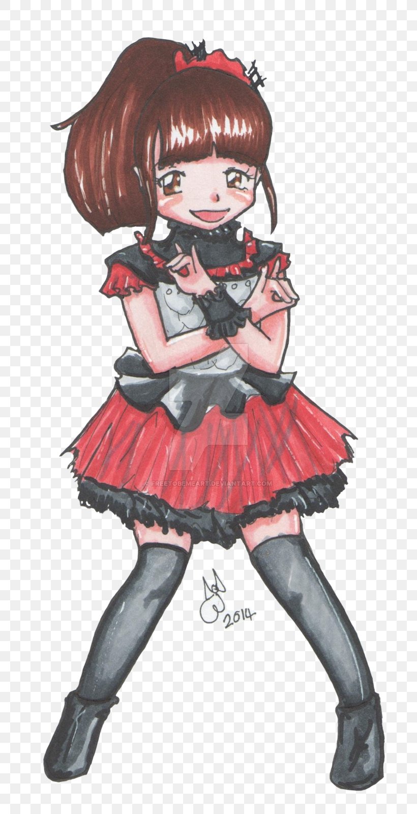 Sakura Gakuin Fan Art BABYMETAL Japanese Idol, PNG, 800x1600px, Watercolor, Cartoon, Flower, Frame, Heart Download Free