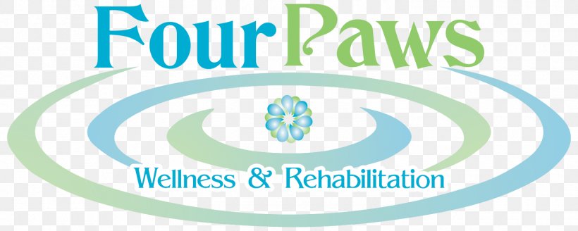 Four Paws Wellness And Rehabilitation Veterinarian Pet Logo Quality Of Life, PNG, 1500x600px, Veterinarian, Aqua, Area, Blue, Brand Download Free