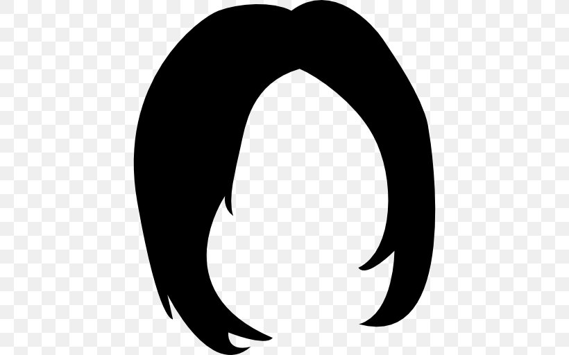 Hairstyle Shape Black Hair Beauty Parlour, PNG, 512x512px, Hair, Beauty Parlour, Black, Black And White, Black Hair Download Free