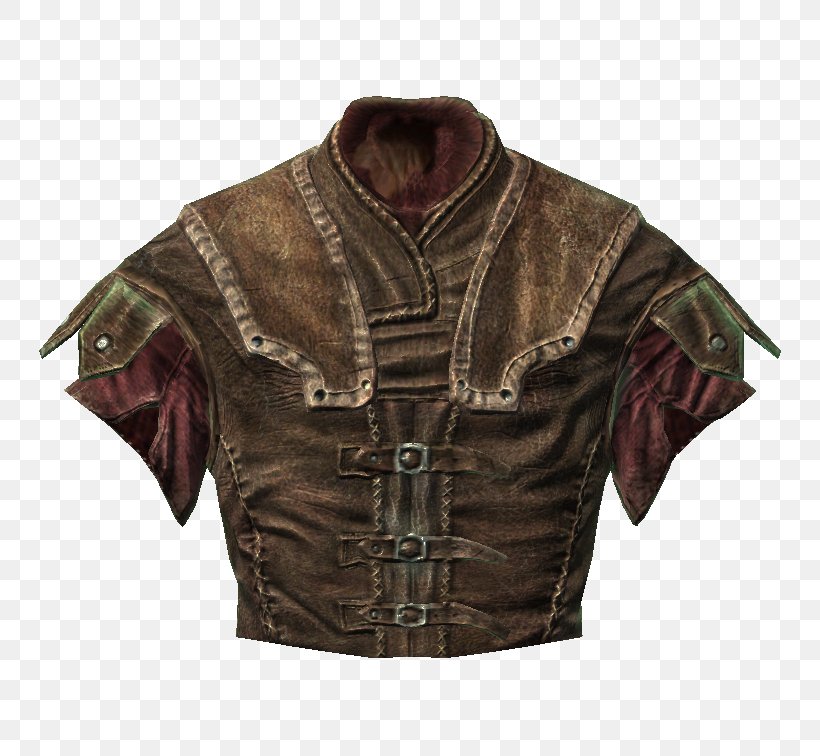 Leather Jacket The Elder Scrolls V: Skyrim – Dragonborn Oblivion Armour Boiled Leather, PNG, 756x756px, Leather Jacket, Armour, Body Armor, Boiled Leather, Elder Scrolls Download Free