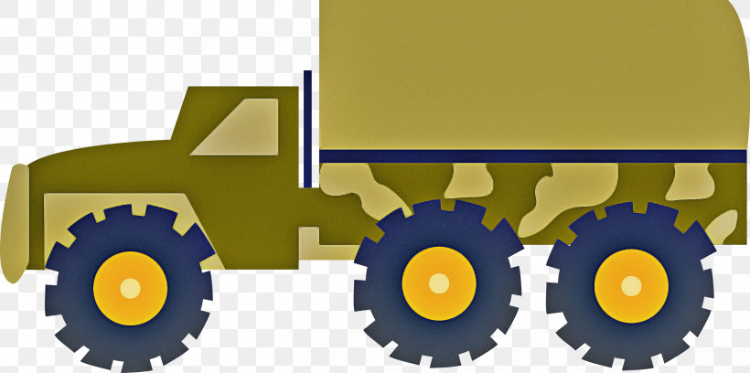 Yellow Tractor Gear Vehicle Wheel, PNG, 2373x1182px, Yellow, Construction Equipment, Gear, Rolling, Tractor Download Free