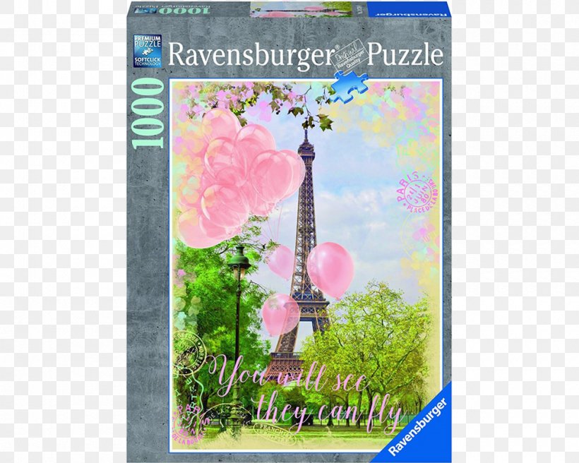 Eiffel Tower Jigsaw Puzzles Ravensburger 3D-Puzzle, PNG, 1000x800px, Eiffel Tower, Flora, Flower, Game, Jigsaw Puzzles Download Free