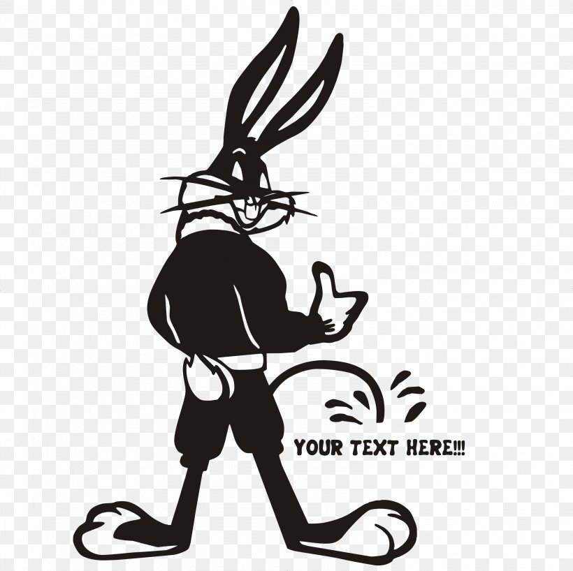 Bugs Bunny Sticker Wile E. Coyote And The Road Runner Character, PNG, 3170x3163px, Bugs Bunny, Animated Cartoon, Art, Artwork, Black And White Download Free