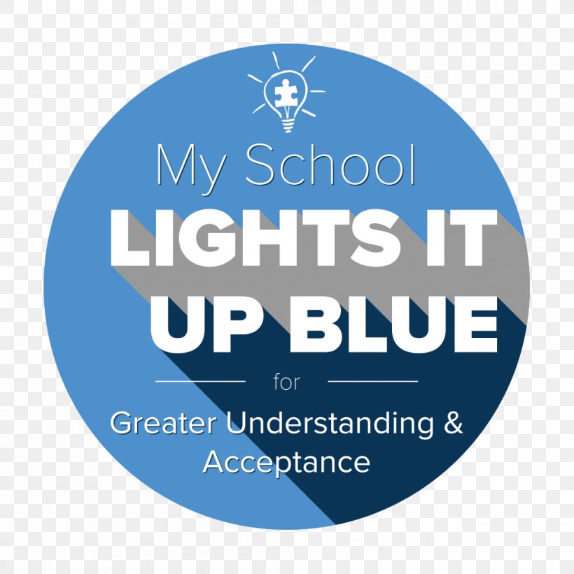 Sticker Light It Up Blue Decal World Autism Awareness Day, PNG, 1000x1000px, Sticker, Area, Blue, Brand, Bumper Sticker Download Free