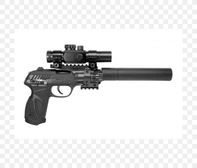 Trigger Revolver Air Gun Pistol Firearm, PNG, 700x700px, Watercolor, Cartoon, Flower, Frame, Heart Download Free