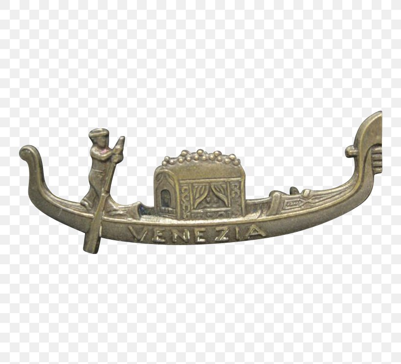 Venice Gondola Souvenir Brass Silver, PNG, 744x744px, Venice, Boat, Brass, Bronze, Brooch Download Free