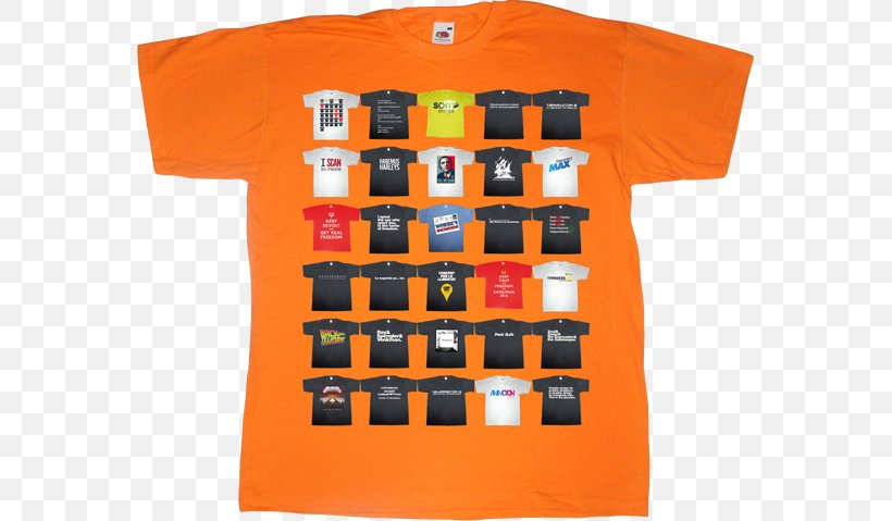 T-shirt Sleeve Outerwear Font, PNG, 567x479px, Tshirt, Brand, Orange, Outerwear, Shirt Download Free
