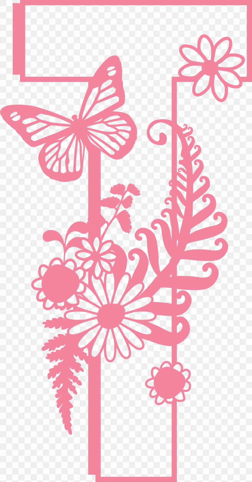 Floral Design Letter Alphabet, PNG, 955x1823px, Floral Design, Alphabet, Area, Art, Butterfly Download Free