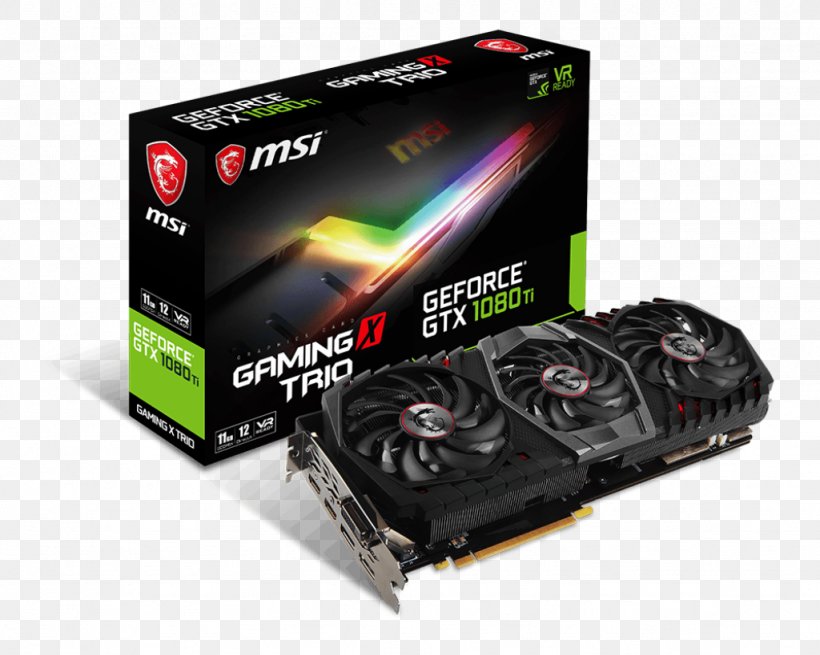 Graphics Cards & Video Adapters Msi Gaming Geforce Gtx 1080 Ti 11gb Gddr5x 352bit Directx 12 Vr Ready NVIDIA GEFORCE GTX 1080 TI GAMING X TRIO, PNG, 1024x819px, Graphics Cards Video Adapters, Cable, Computer Component, Computer Cooling, Directx Download Free