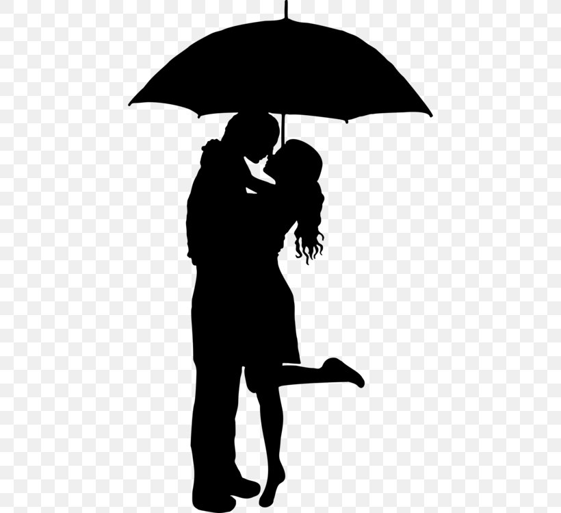 Umbrella Silhouette Black-and-white, PNG, 446x749px, Umbrella, Blackandwhite, Silhouette Download Free