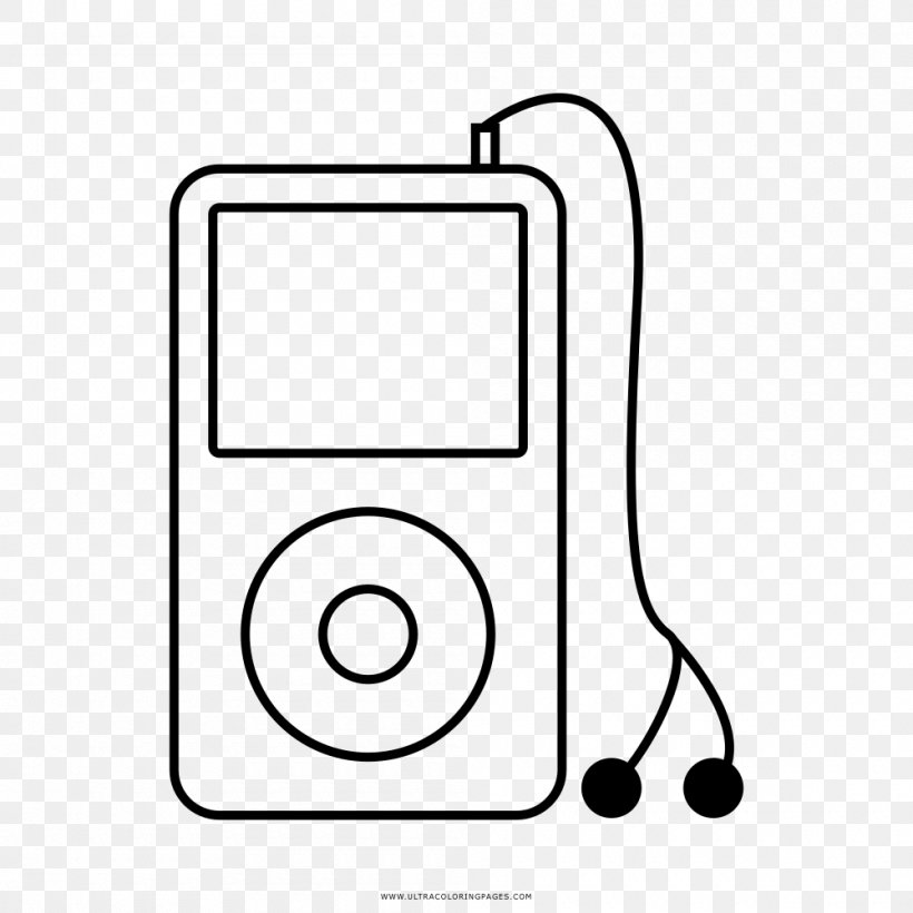Coloring Book Drawing Line Art IPod Telephony, PNG, 1000x1000px, Coloring Book, Area, Audio, Black, Black And White Download Free