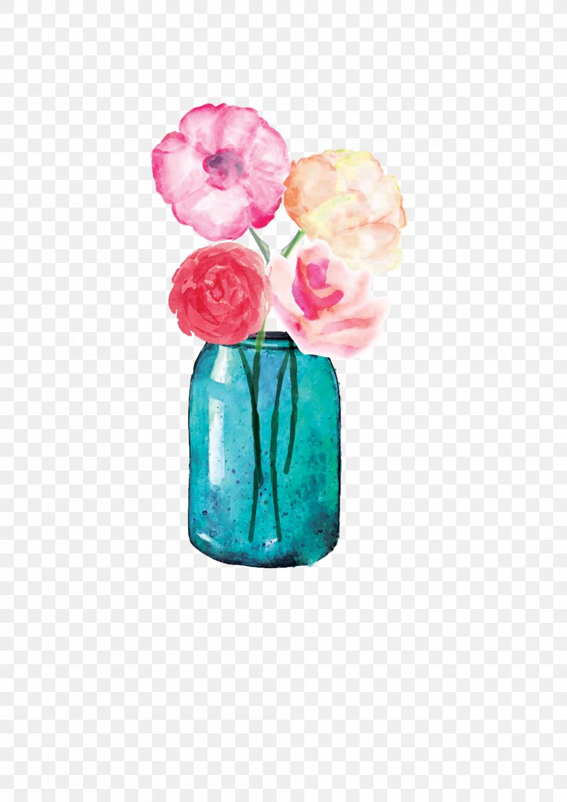 Cut Flowers Mason Jar Floral Design Paper, PNG, 2000x2828px, Flower, Color, Cut Flowers, Drawing, Floral Design Download Free