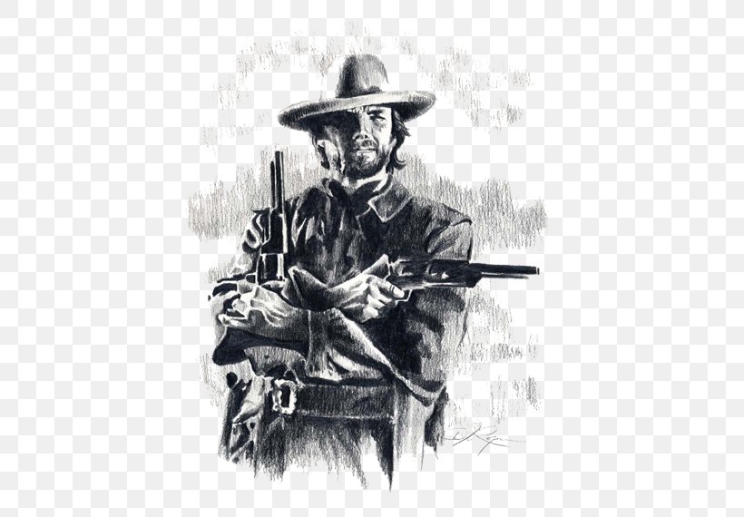 Western Musician Art Drawing Printmaking, PNG, 500x570px, Western, Art, Artwork, Black And White, Clint Eastwood Download Free