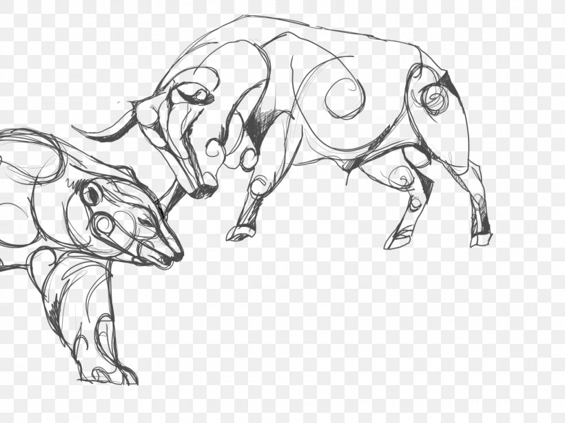 Cattle Canidae Mammal Bear Sketch, PNG, 1600x1200px, Cattle, Animal, Animal Figure, Arm, Art Download Free