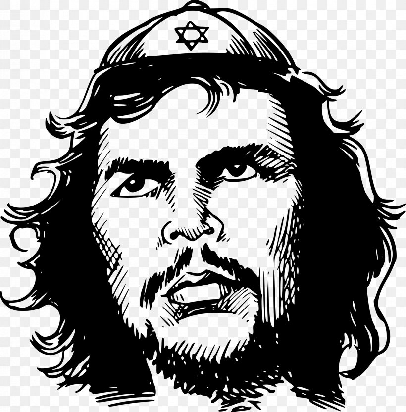Che Guevara Jewish People Star Of David Clip Art, PNG, 2364x2400px, Che Guevara, Art, Beard, Black And White, Carlos Latuff Download Free