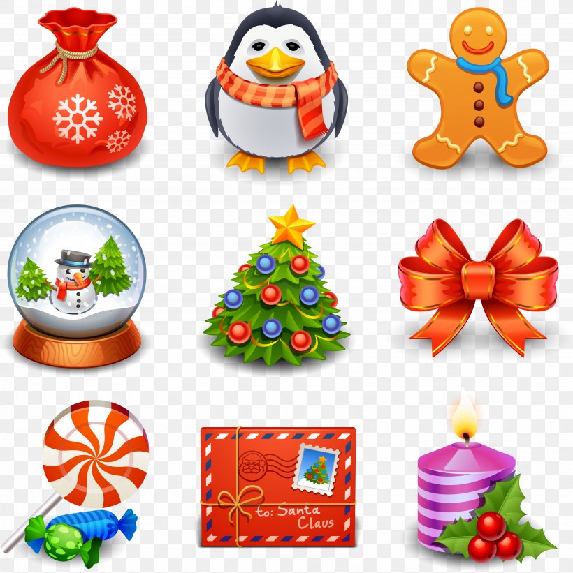 Christmas Decoration Material, PNG, 3470x3478px, Santa Claus, Candle, Christmas, Christmas Card, Christmas Decoration Download Free