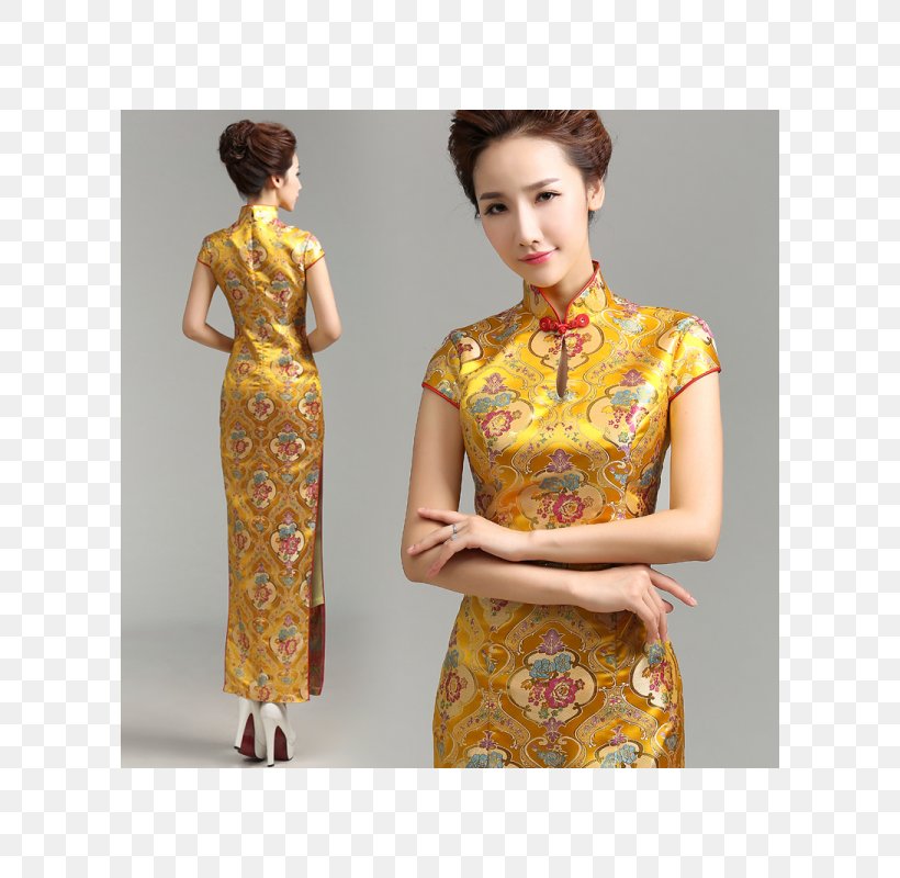 Robe Wedding Dress Brocade Cheongsam, PNG, 600x800px, Robe, Bride, Brocade, Cheongsam, Chinese Clothing Download Free